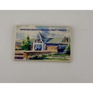 Vintage 1988 Anheuser-Busch Fort Collins CO Fact Finder